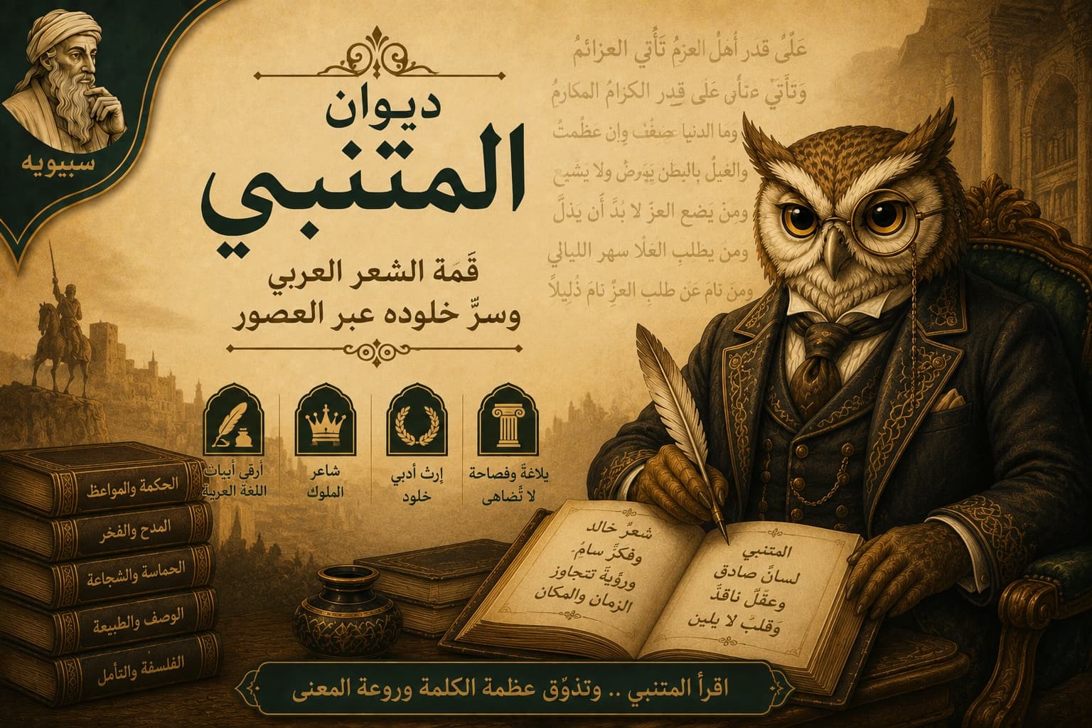 ديوان المتنبي: قمّة الشعر العربي وسرّ خلوده عبر العصور