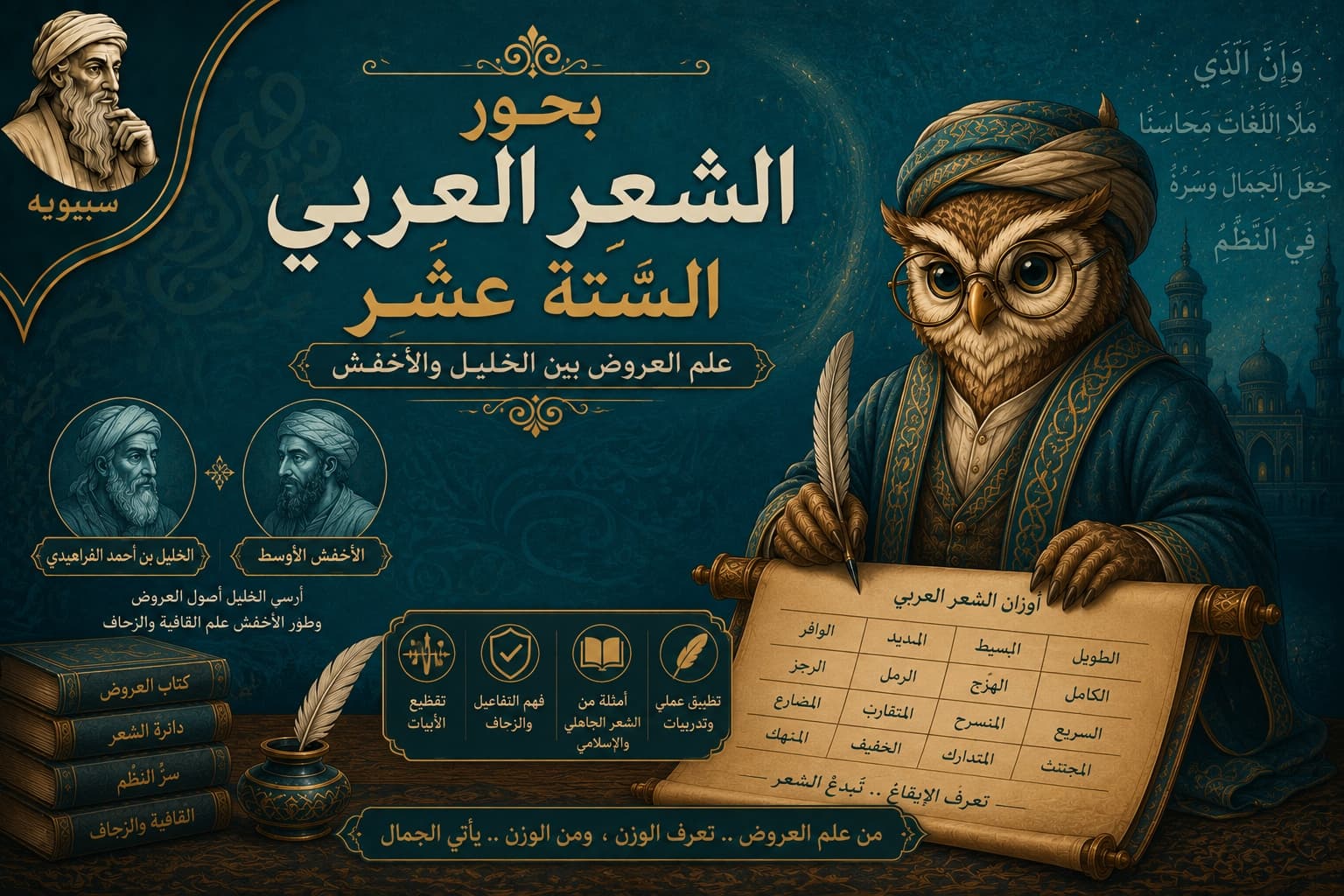 بحور الشعر العربي الستّة عشر: علم العروض بين الخليل والأخفش